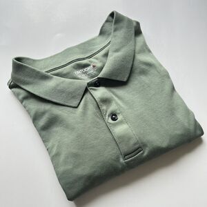 Untuckit Damaschino Polo Shirt Sage Green Short Sleeve Soft Golf Cotton Mens XL